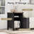 Farmhouse Nairoby Nightstand, End Table, End Tables with Barn Door and Shelf, Modern Bed Side Table Rustic Nightstands Set for Bedroom, Living Room ﻿-208205223-253371652