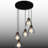 Adjustable Height 5 Lights Metal Body Cluster Pendant