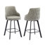 Tabouret de comptoir pivotant rembourré en cuir avec dossier haut (ensemble de 3)-1062960129-1062960134-1062417567