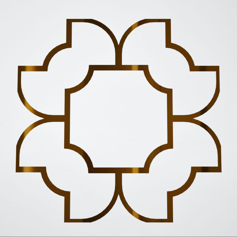 41"W x 41"H x 1/8"T Extra Large Anderson Decorative Fretwork Acrylic Ceiling Panels, Bronze Mirror, Bronze Mirror