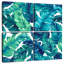Harnek turquoise feuilles tropicales