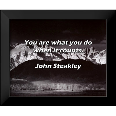 John Steakley Quote: You are what you do when it counts.