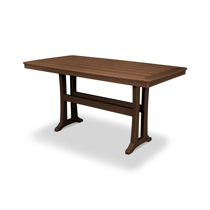Table de comptoir Nautical Trestle 38 "x 73", Teck