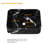 19"×15" black marble vein square vessel sink