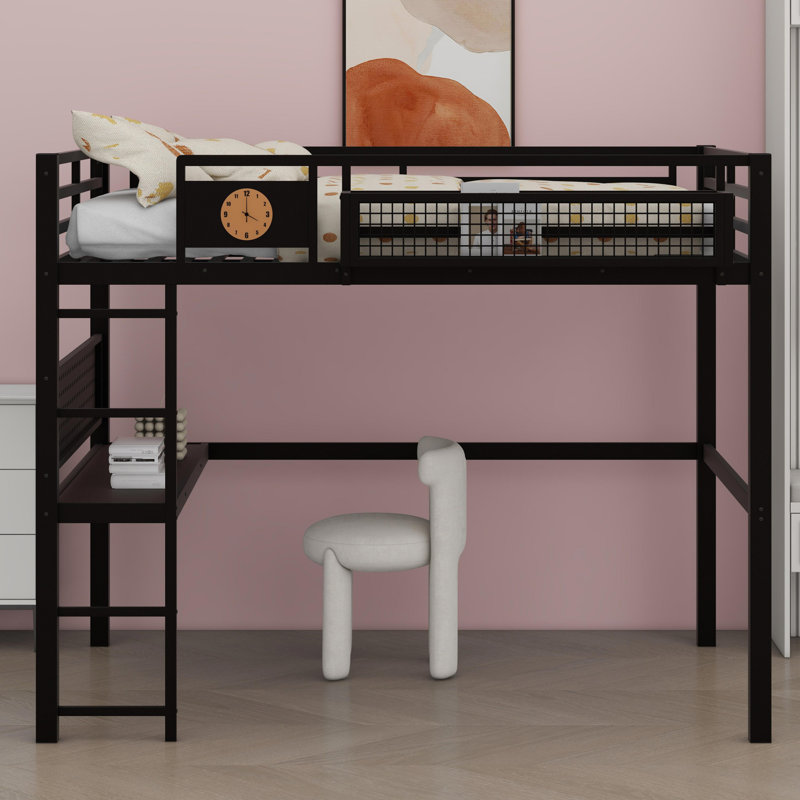 Features Built-In Desk, Storage Basket, Clock For Organized Living​