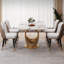 Ensemble de table de salle à manger rectangulaire de luxe de style italien-106636943