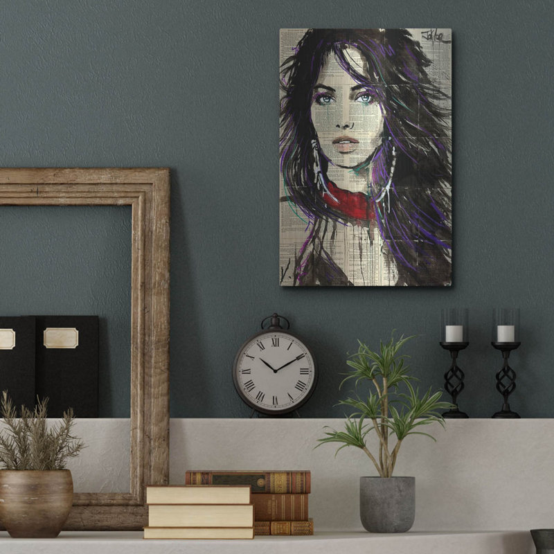 «Fire & Rain» par Loui Jover, art mural en métal, H 16 po x l 12 po