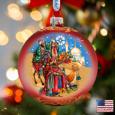 3'' Glass Holiday Shaped Ornament