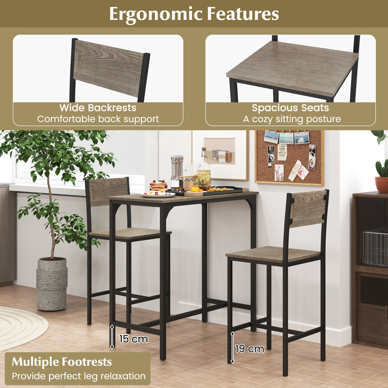 2 - Person Dining Set, Grey