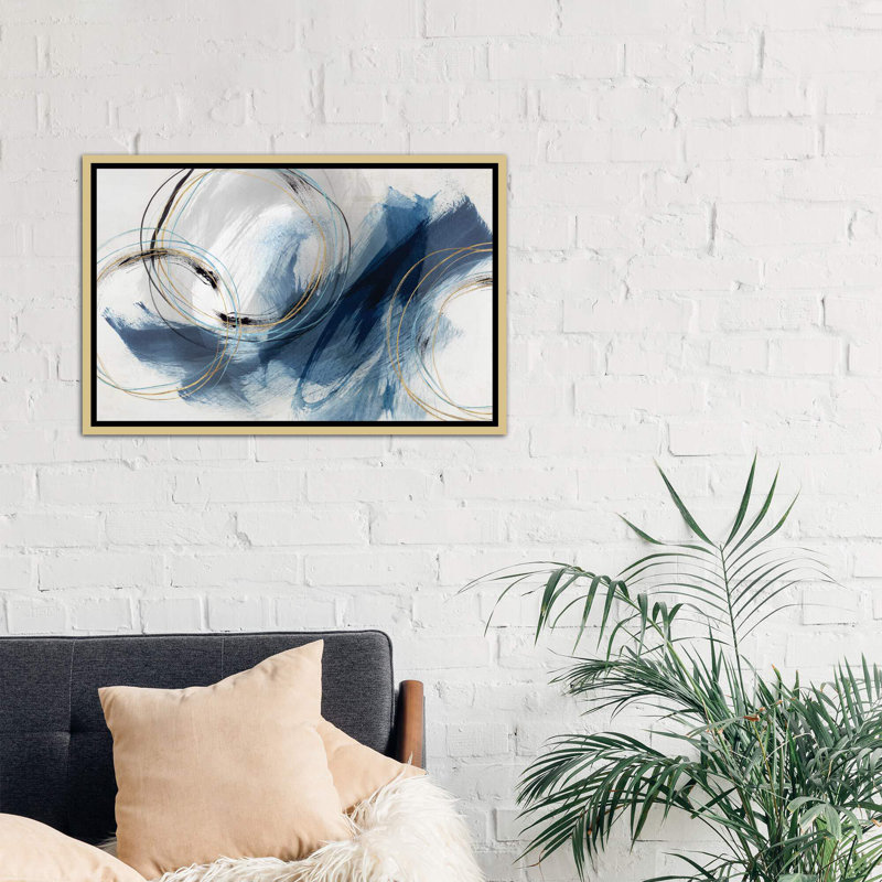 Detour by Isabelle Z Graphic Art Print, 26" H x 40" W, Floater Framed Canvas, Gold