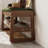 Solid wood shoe benches, leather or linen seat, double-tiered shelf design, flip-up storage-469693184-469693187