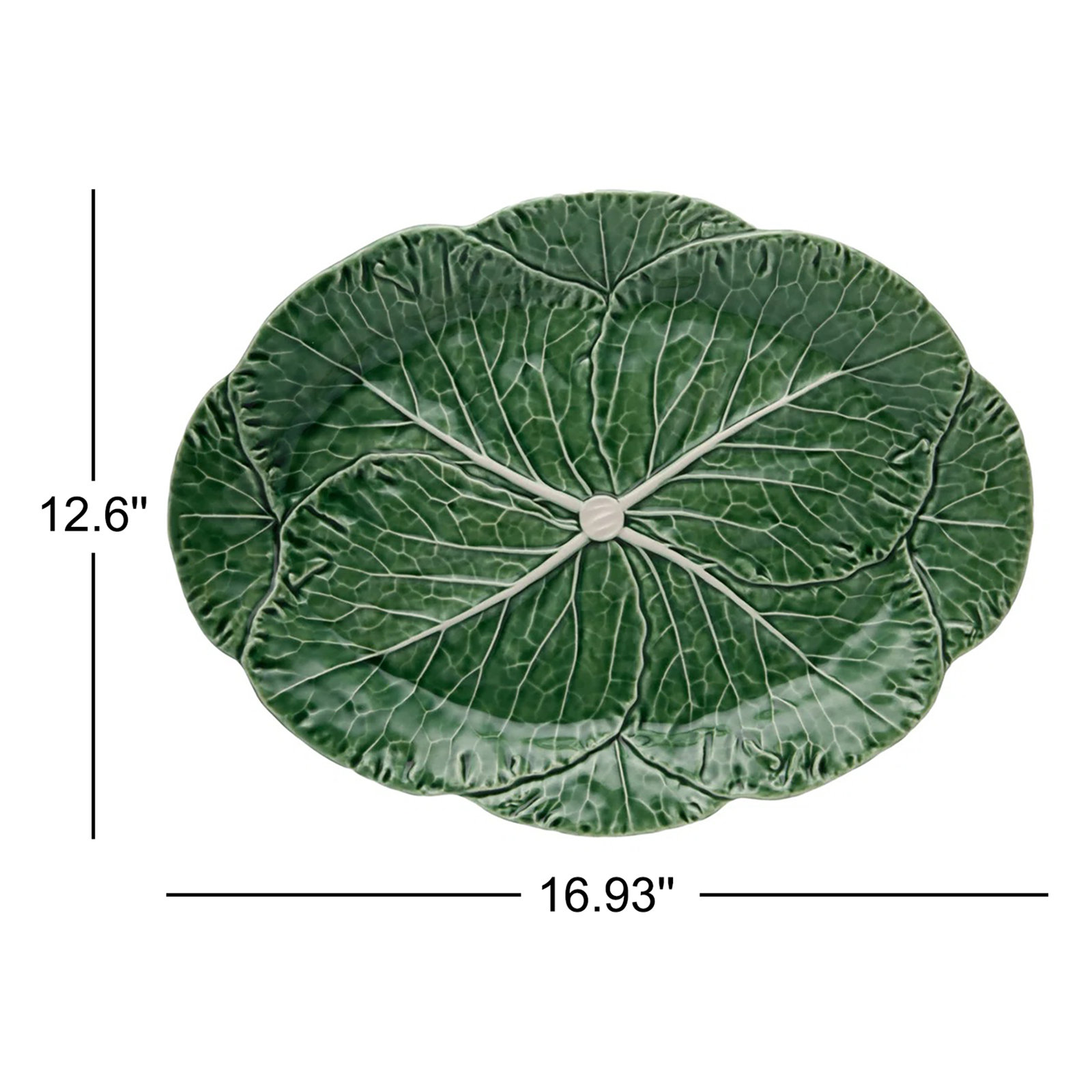 Cabbage Natural Oval Platter