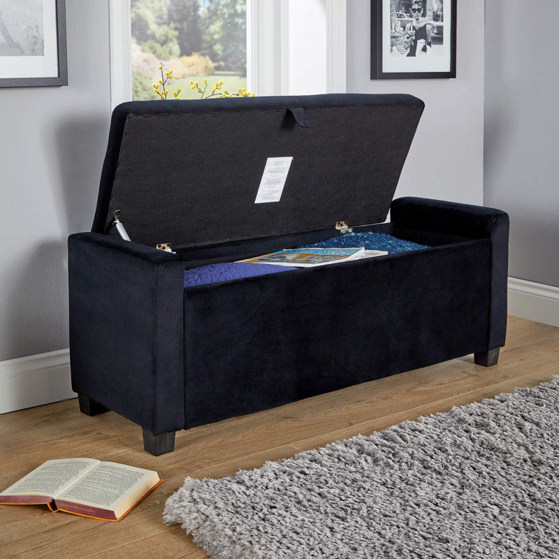 Starke Velvet 111cm Wide Rectangular Storage Ottoman