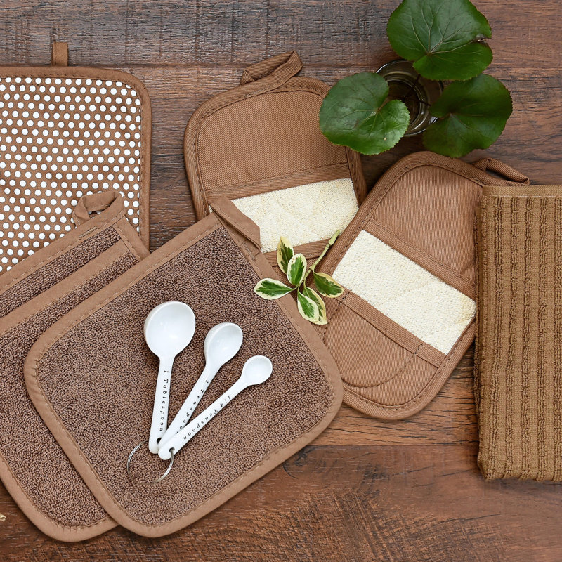 RITZ Cotton Potholder Set, Biscotti