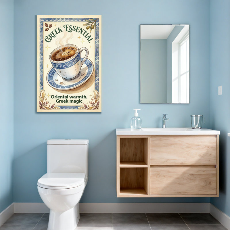 Tasse de café tendance avec motif, H 30 po x l 20 po