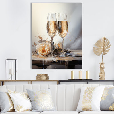Champagne Flute Fantasies IV sur toile