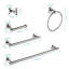 Porte-serviettes 9 pièces en acier inoxydable pour salle de bain - fixation murale en nickel brossé tendance, rouille, facile à installer