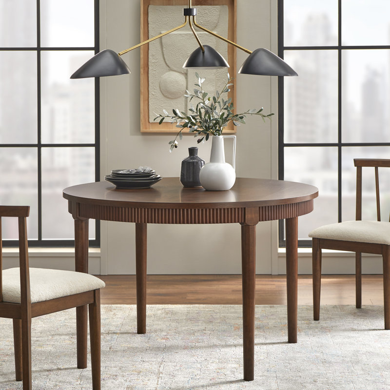 Astoria Round Dining Table, 46", Walnut
