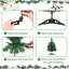 Arbre de Noël artificiel de table vert 17,7 pouces avec support en plastique Mini pin de Noël pour la décoration intérieure et extérieure