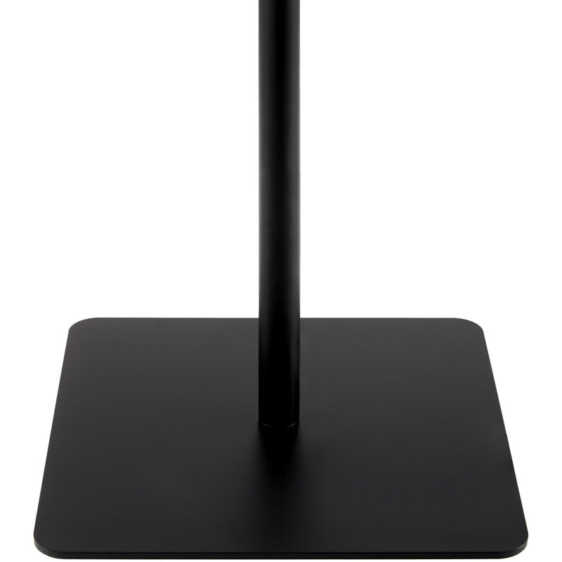 Black Iron Floor Lamp with White Cotton Shade