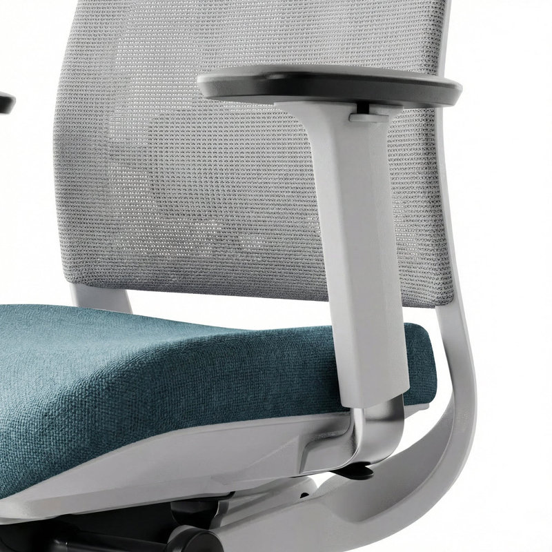 Chaise de travail Elevate, Harbor Blue, Without Headrest, White
