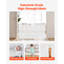 Barrière de bébé rétractable de 34 po de hauteur extensible à 55 po de large pour les enfants ou les animaux de compagnie - blanc