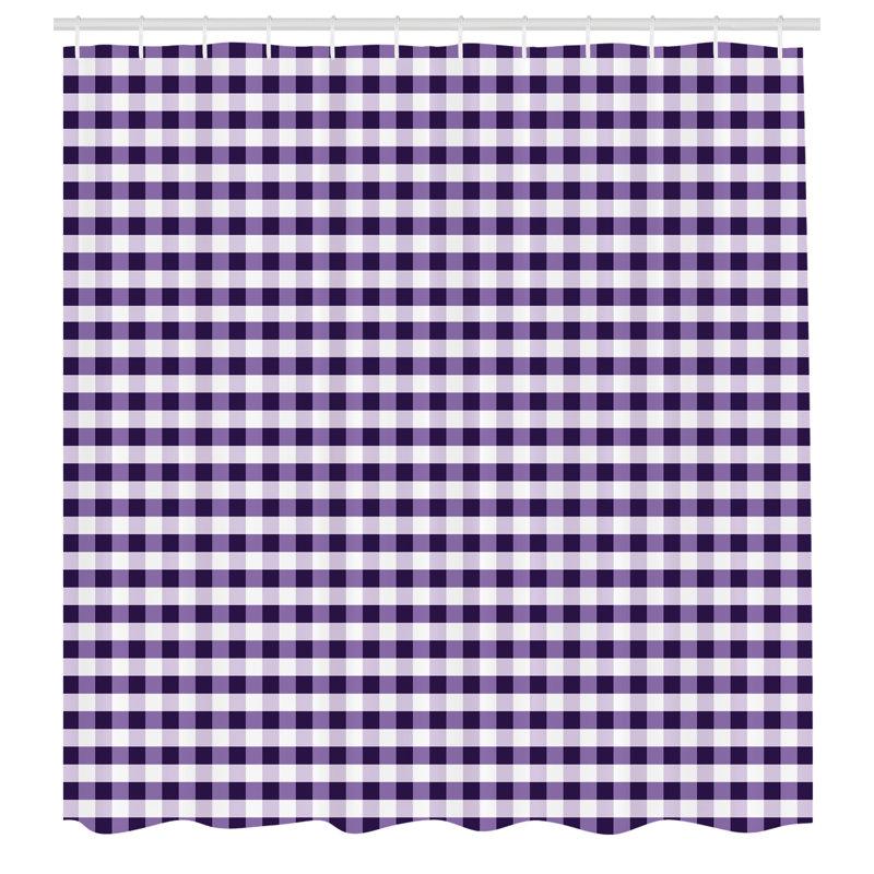 Ensemble de rideau de douche + crochets, H 84 po x l 69 po, Indigo blanc