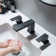 Cube Widespread 2-handle Bathroom Faucet with Drain Assembly