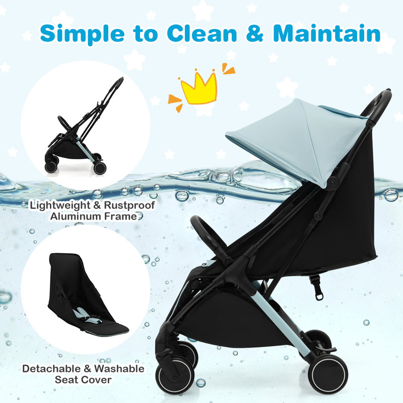 Hockaday Foldable Pet Stroller, Blue