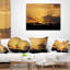 Coussin lombaire paysage coucher de soleil en Afrique avec arbre d'acacia