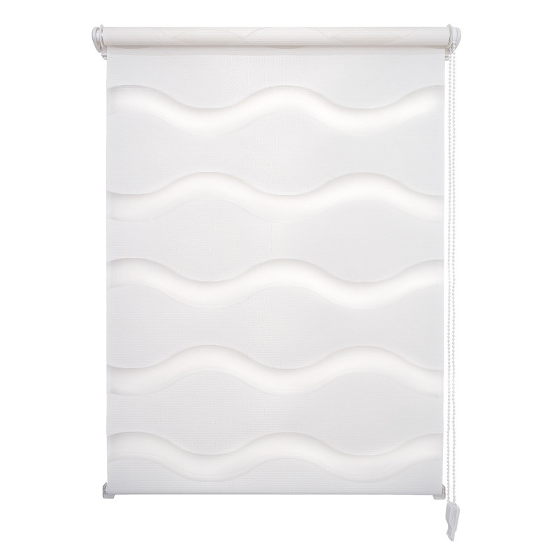 Semi Sheer Roll-Up Blind, 120cm W x 150cm L, White