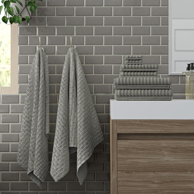 Modern Threads Spa Collection 6-Piece Ultra Soft Quick-Dry 550GSM 100% Combed Cotton Wavy Towel Set