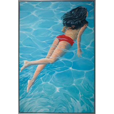 Swimmer Framed Print Canvas