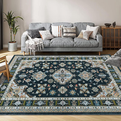 Tapis traditionnel à bordure médaillon