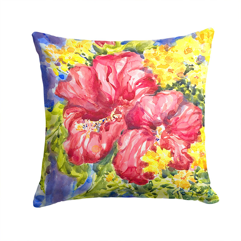 Hibiscus Indoor/Outdoor Throw Pillow