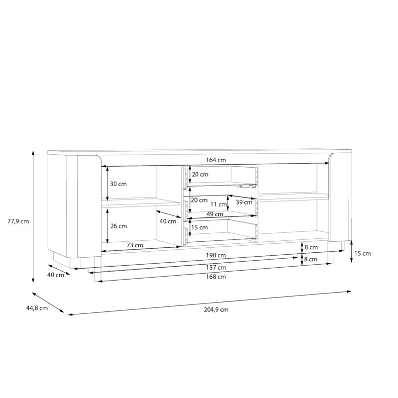 Ramey 204.9cm Sideboard