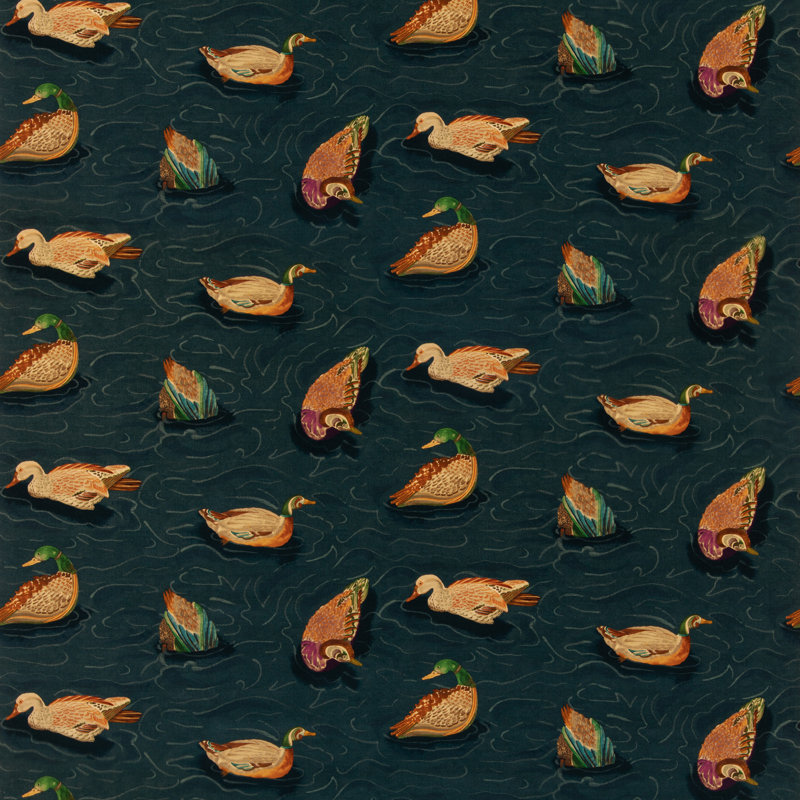 Duck Pond Velvet, Indigo