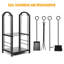 Apsar 10cm W Metal Log Rack