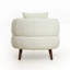 Fauteuil baquet de luxe en chenille avec coussin et repose-pieds