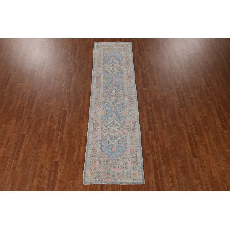 Vegetable Dye Oushak Turkish Runner Rug 3