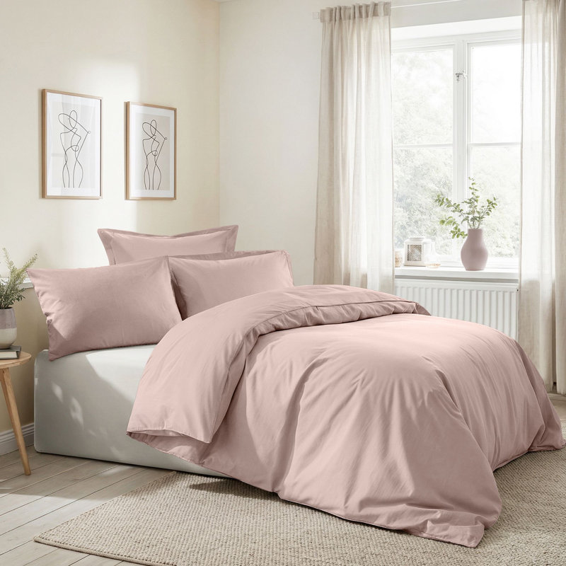 Ensemble de housse de couette double Ranforce, Double, Vieux rose, 1