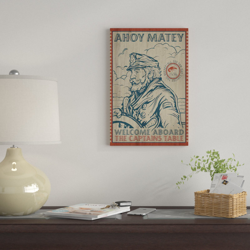 «Captains Table», reproduction d'impression sur toile, H 40 po x l 26 po x P 1,5 po, Toile tendue, Pas de tapis