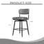 Ensemble de 2 chaises de bar rotatives 360 °-954301604