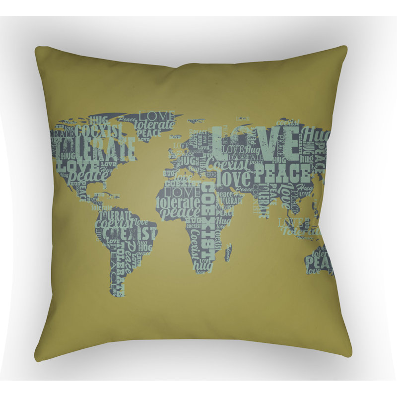 Jetset Outdoor Throw Pillow, Seafoam, 20" H x 20" W x 4" D