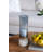 D5x16" Gray Luster Glass Hurricane with Marble Base