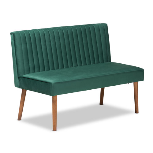 Everly Quinn Meetu Velvet Upholstered Bench & Reviews | Wayfair