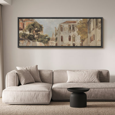 «Rustic Countryside Venetian Canal Scene», reproduction d'art sur toile