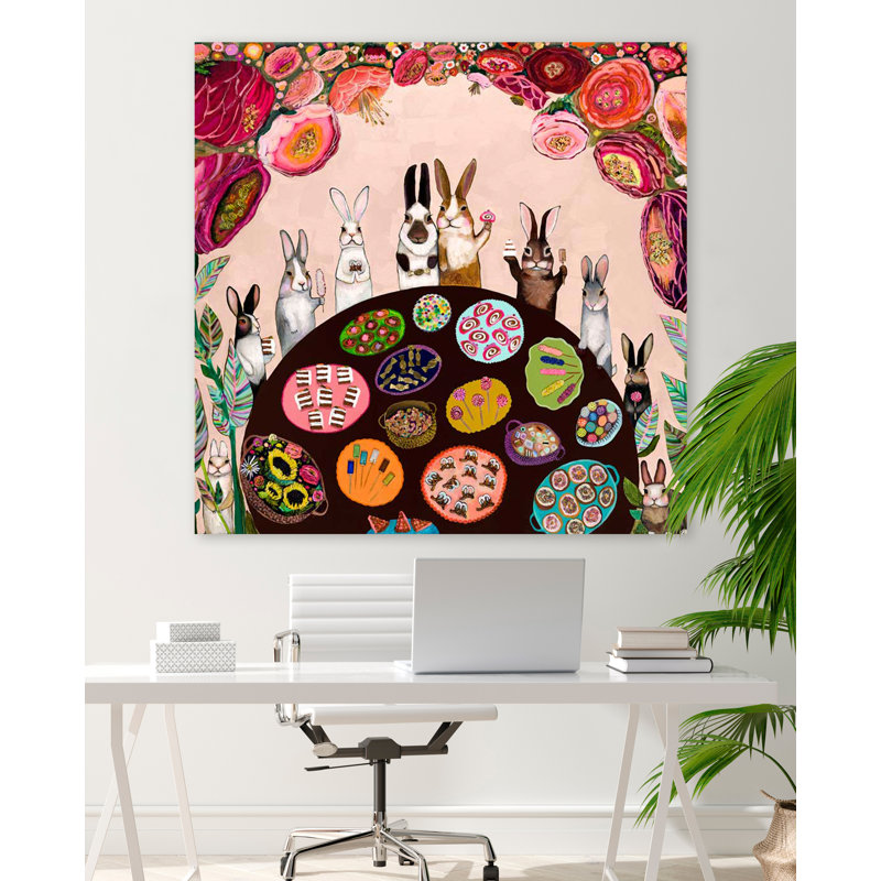 Carrot Cake - Blush par Eli Halpin - reproduction d'art sur toile tendue, H 12 po x l 12 po