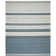 Tapis rayé en laine / coton tissé à la main Tricia bleu / ivoire
