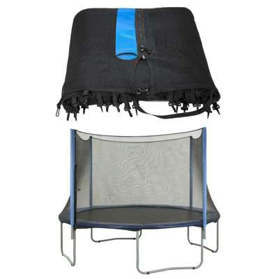 Filet d'enclos de trampoline Machrus Upper Bounce, pour cadre rond de 12 pi, utilisant 4 poteaux droits